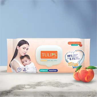 Peach Fruit 72 wipes (lid) - Baby Wet Wipes - Image 7
