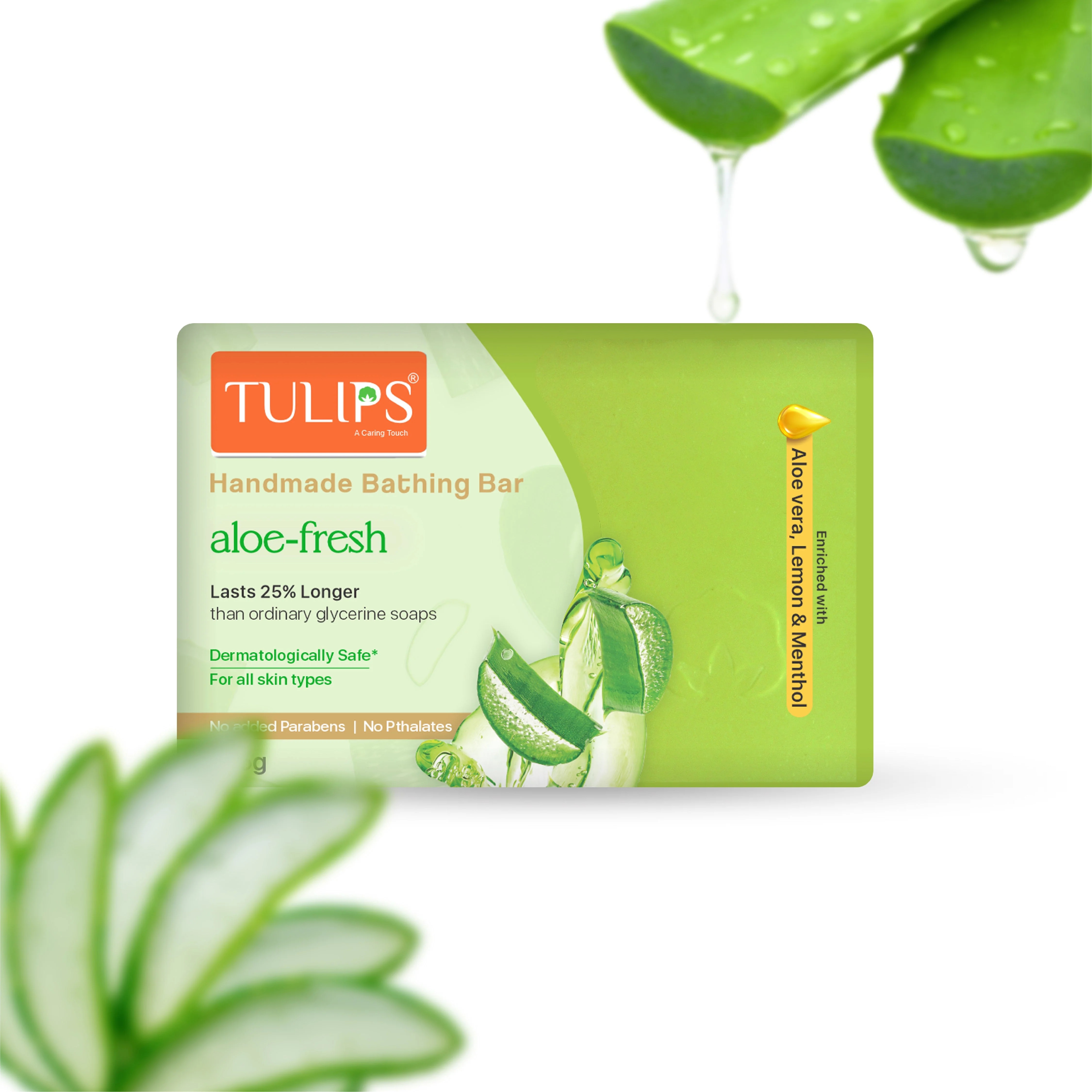 Handmade Bathing Bar – Aloe Fresh (125g) - Image 4