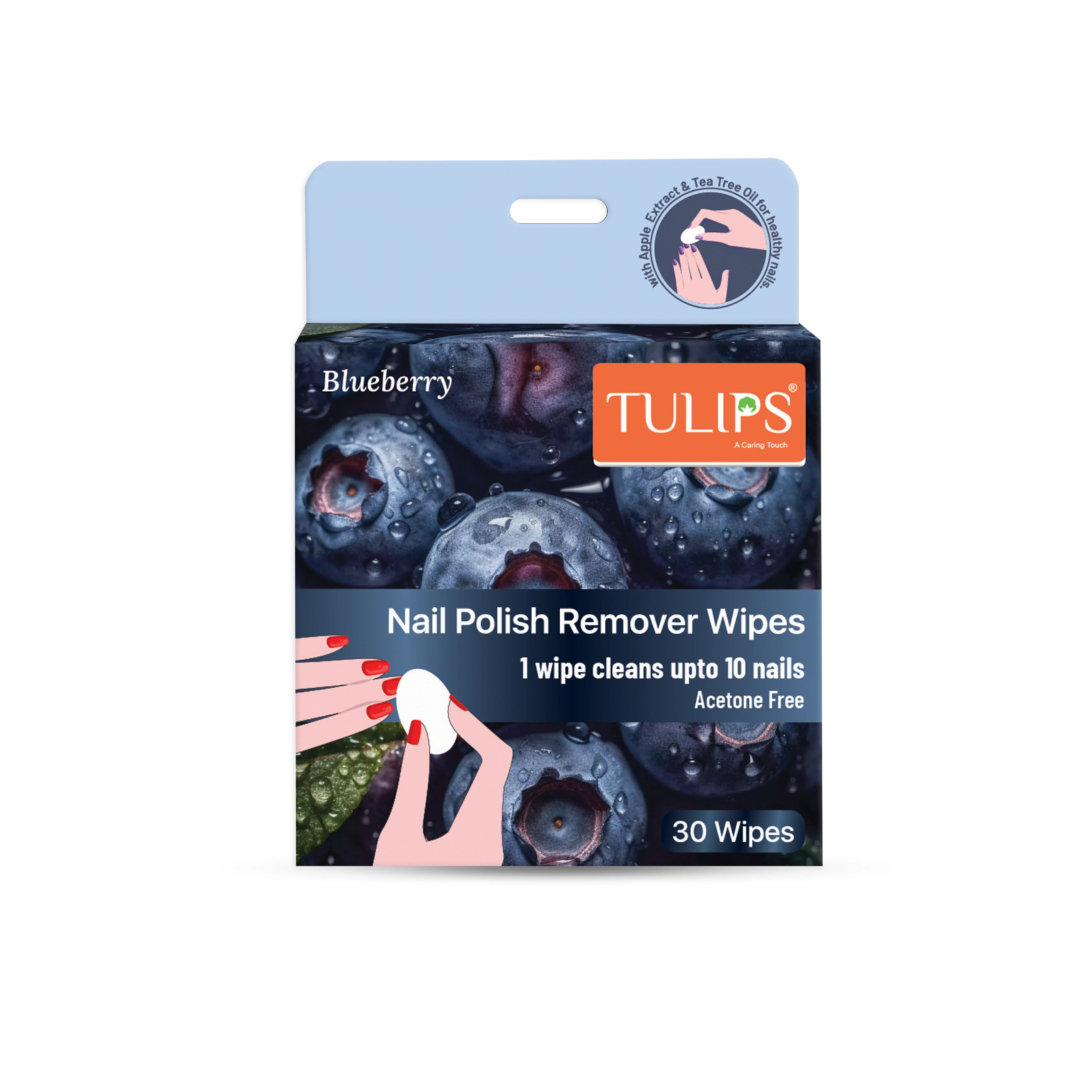 Nail Polish Remover 30 Wipes – Blueberry - Image 4