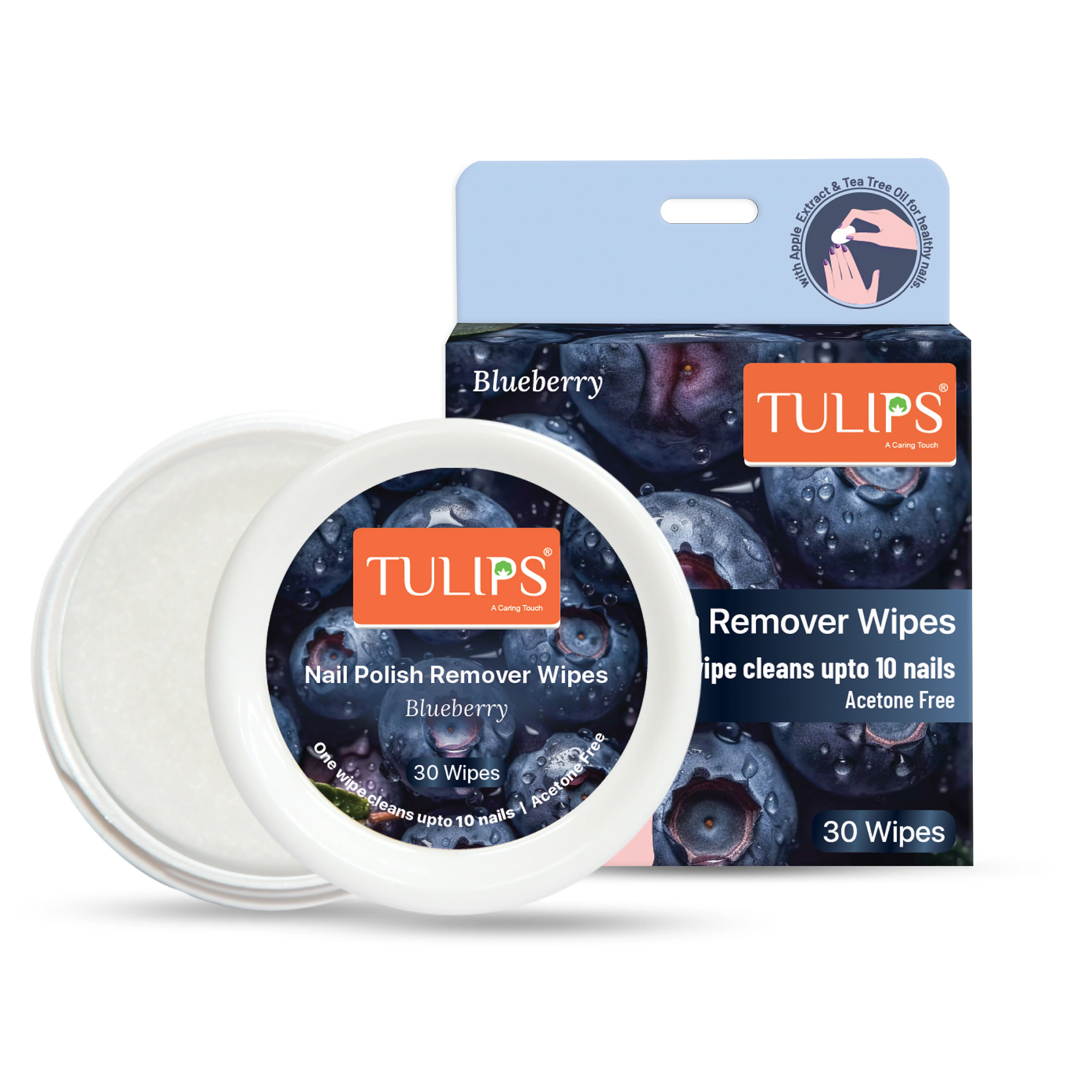 Nail Polish Remover 30 Wipes – Blueberry - Image 5