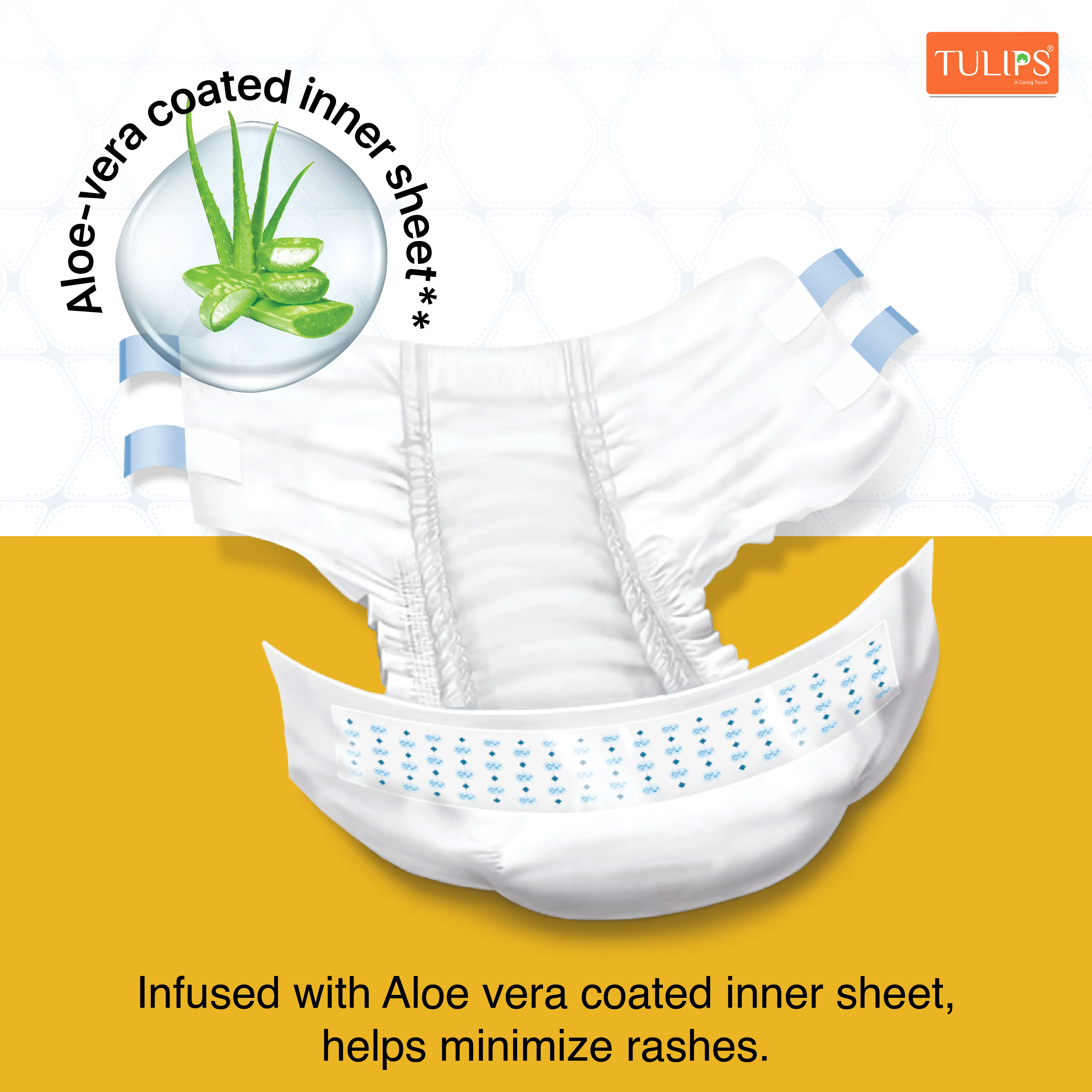 TULIPS Adult Diaper Tape Style- Leak Proof Protection for Bedridden Elders (Medium) - Image 3